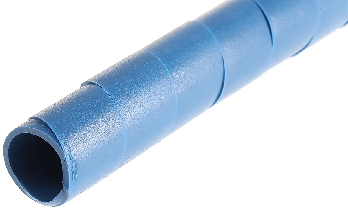 Avvolgicavo a spirale HellermannTyton, Blu, in PE rilevabile al metal detector, Ø cavo 20mm - 150mm, Ø interno 16mm, Ø
