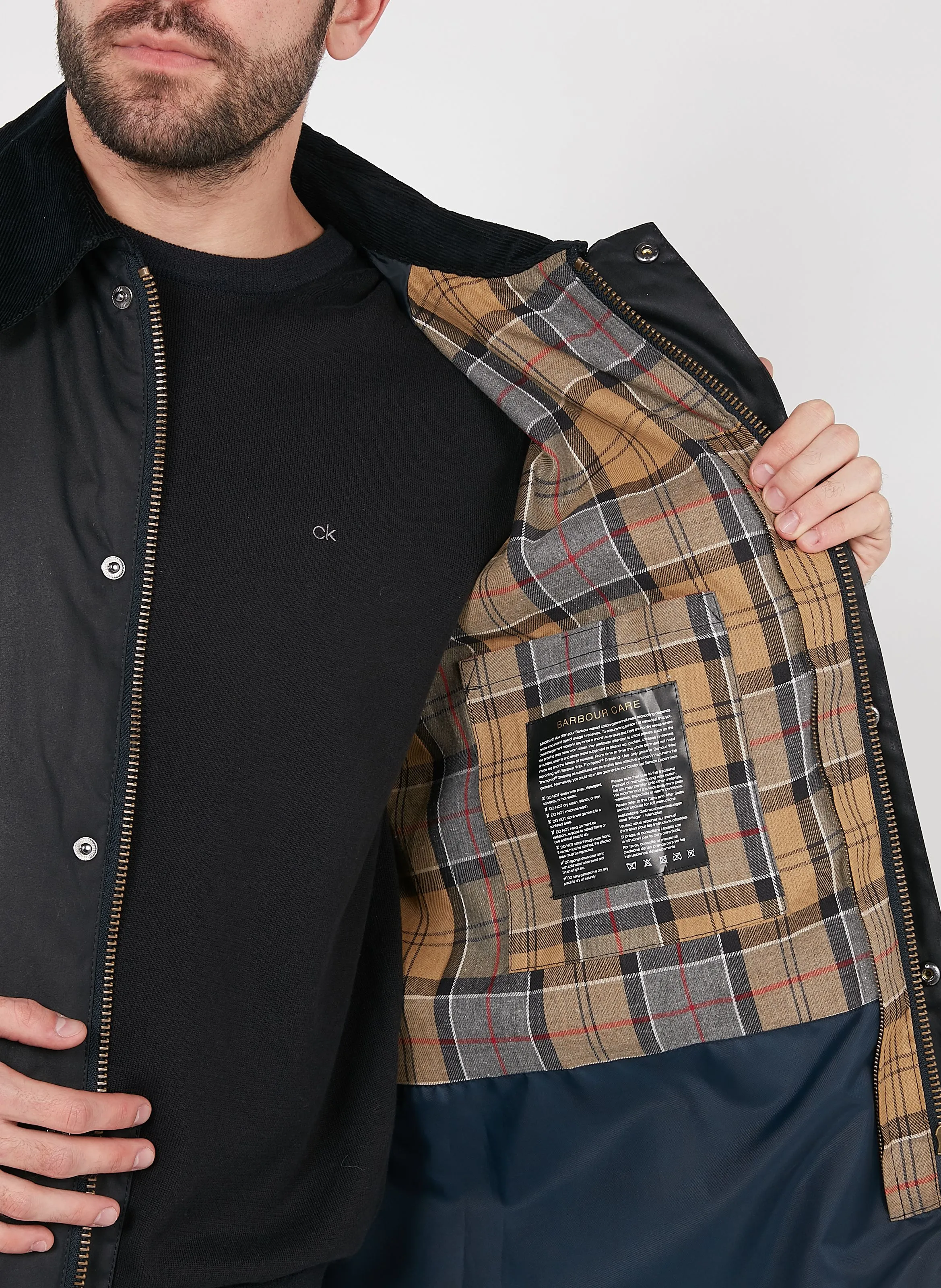  BARBOUR   ASHBY - Cappotto collo classico in cotone | Blu