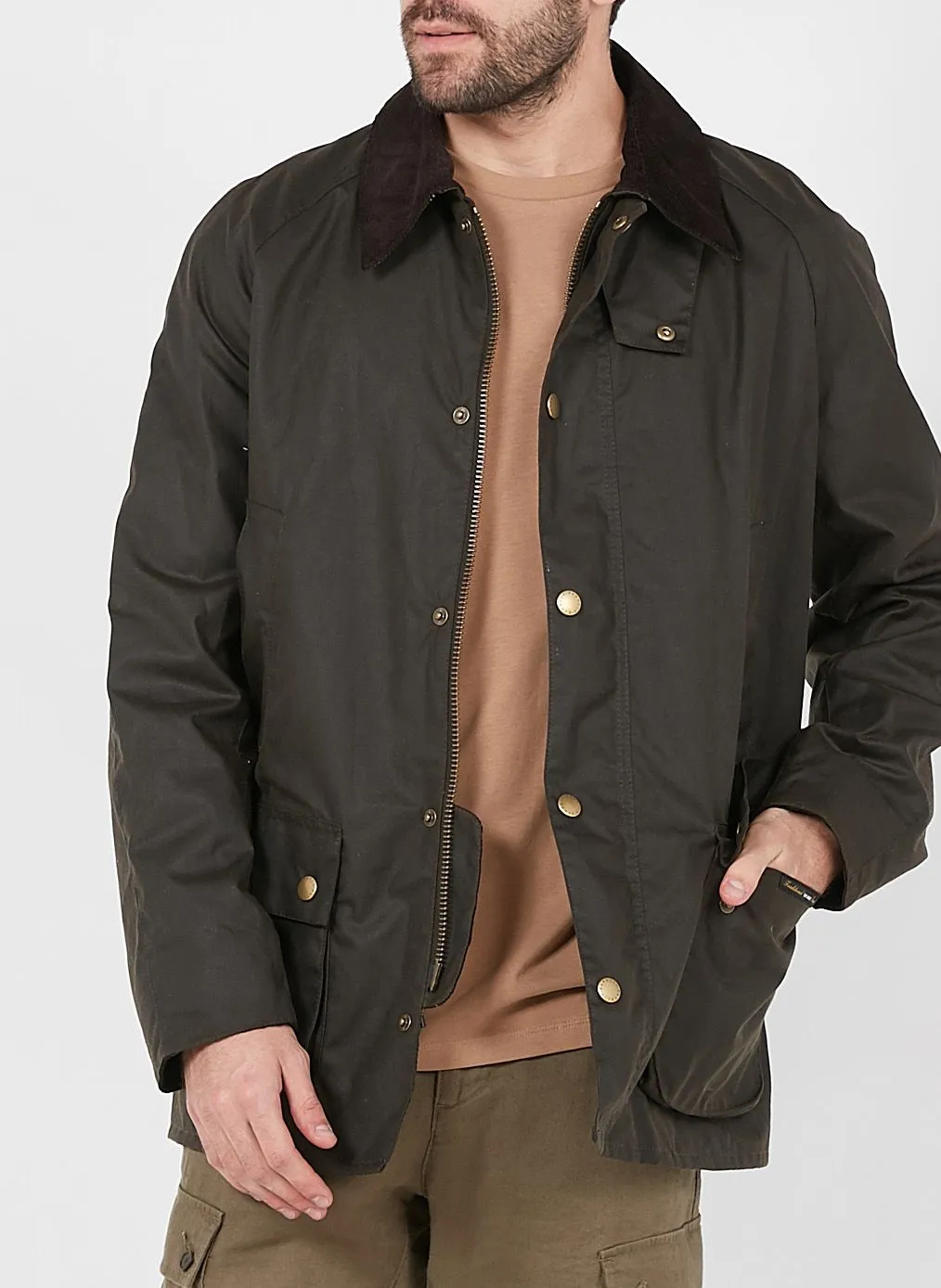  BARBOUR   ASHBY - Cappotto collo classico in cotone | Kaki