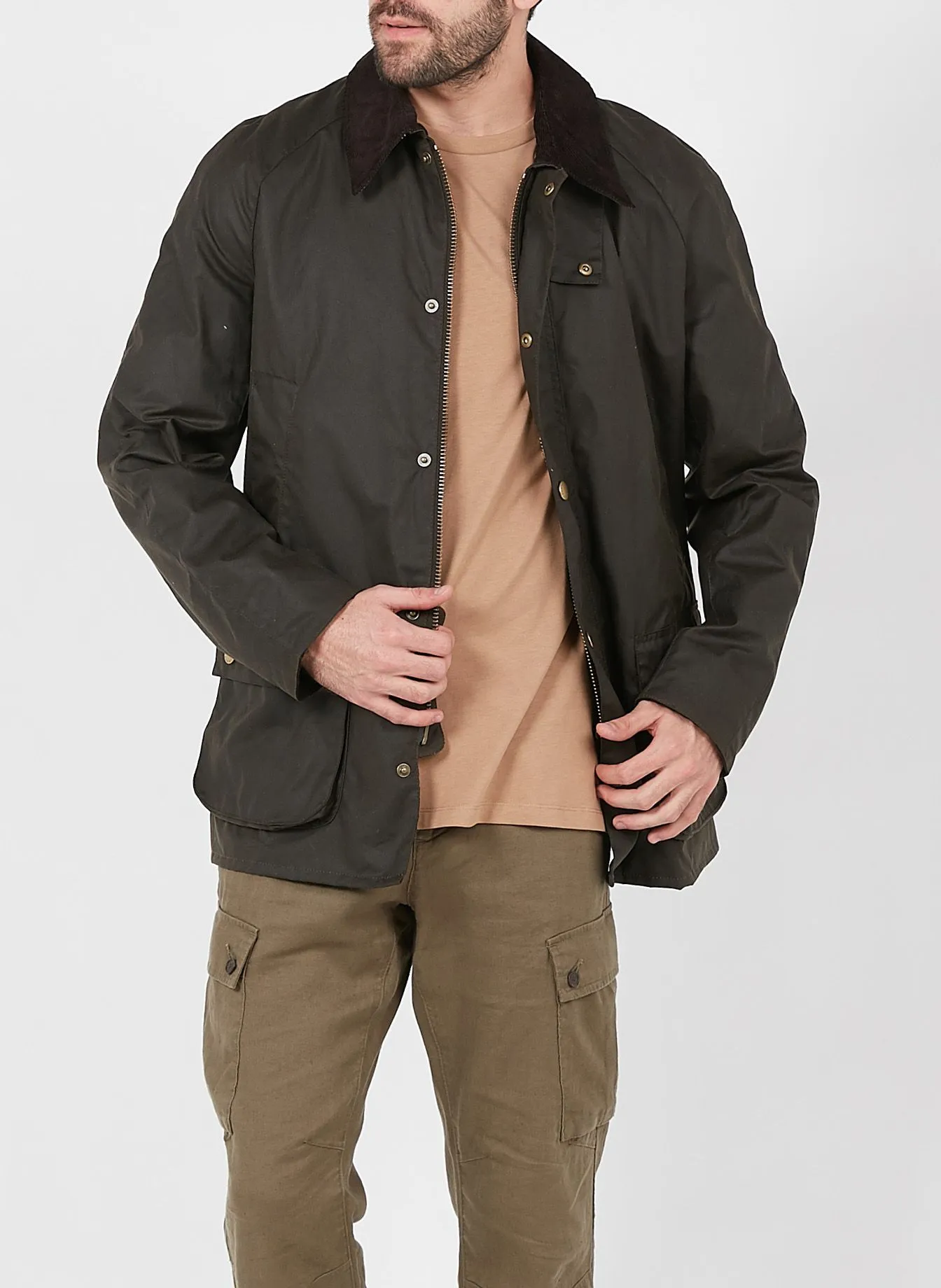  BARBOUR   ASHBY - Cappotto collo classico in cotone | Kaki