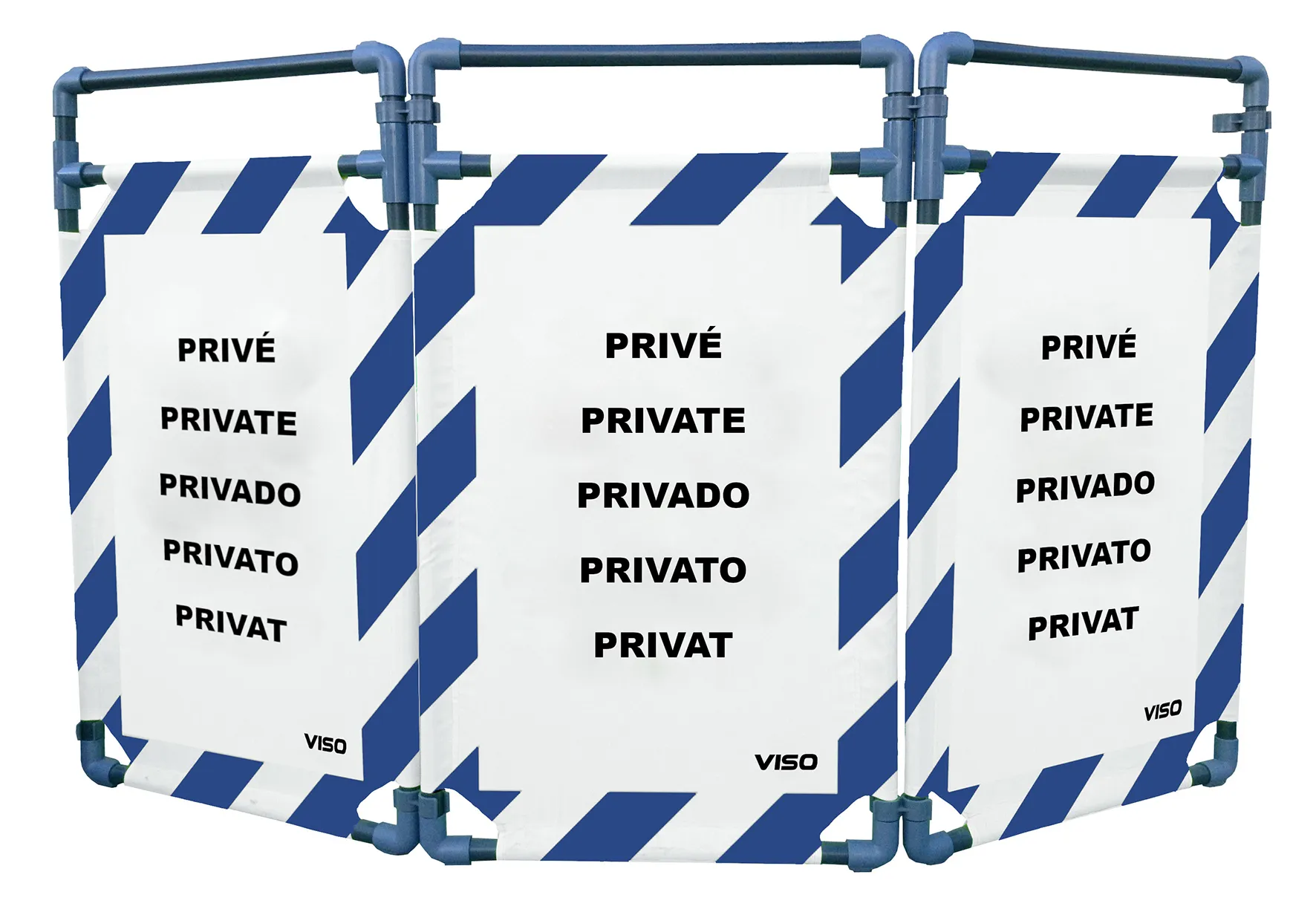 Barriera di sicurezza Viso in PVC, col. Blu/Bianco