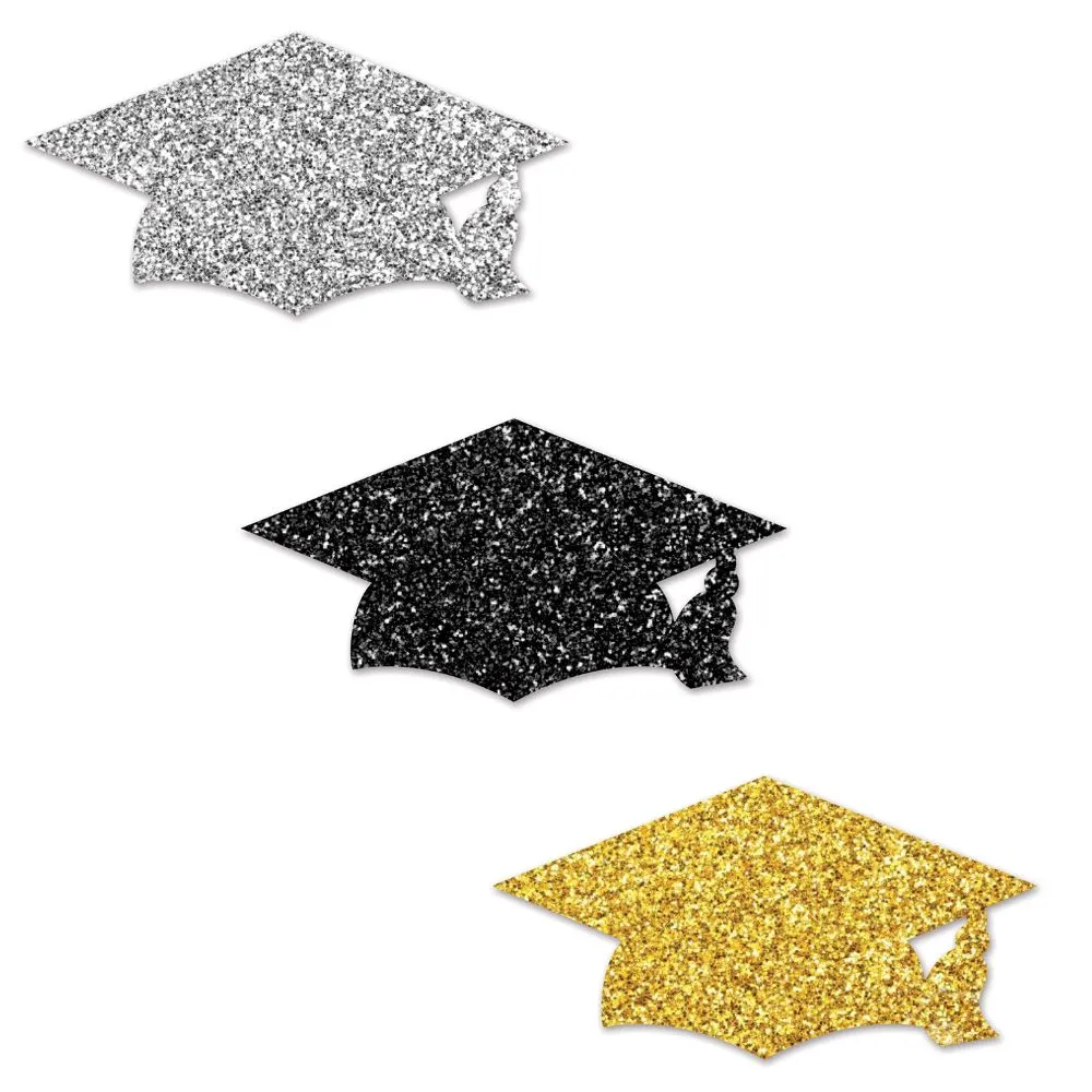 Berretto da laurea con decorazioni sparse e glitterate