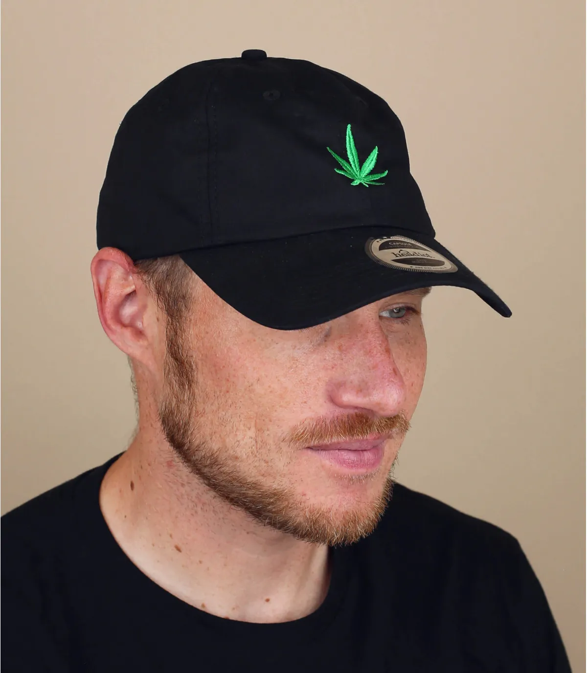      berretto nero Curve Weed     