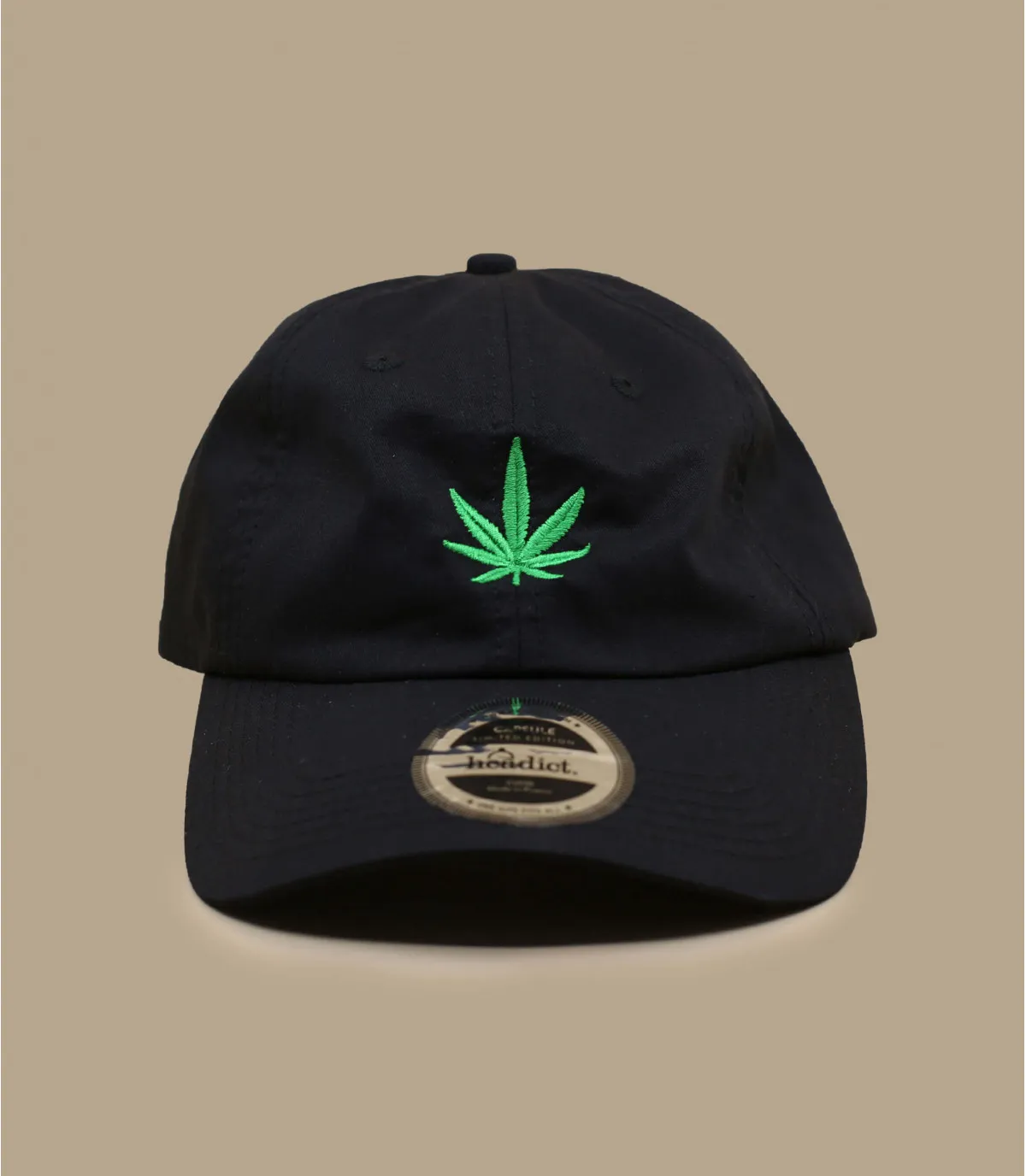       berretto nero Curve Weed     