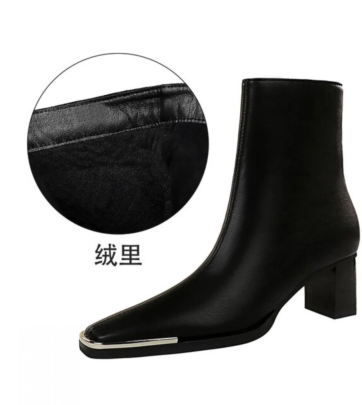 Bigtree Scarpe da donna Stivaletti Autunno Nuovo tacco spesso Tacco alto Antiscivolo Moda Stivali da moto casual Stivaletti