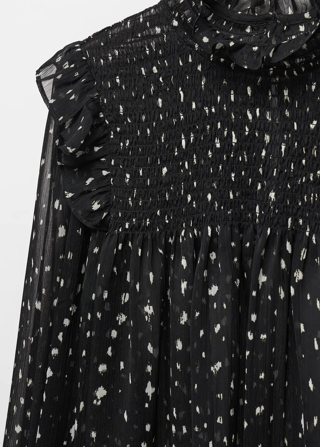 Blusa stampata volant