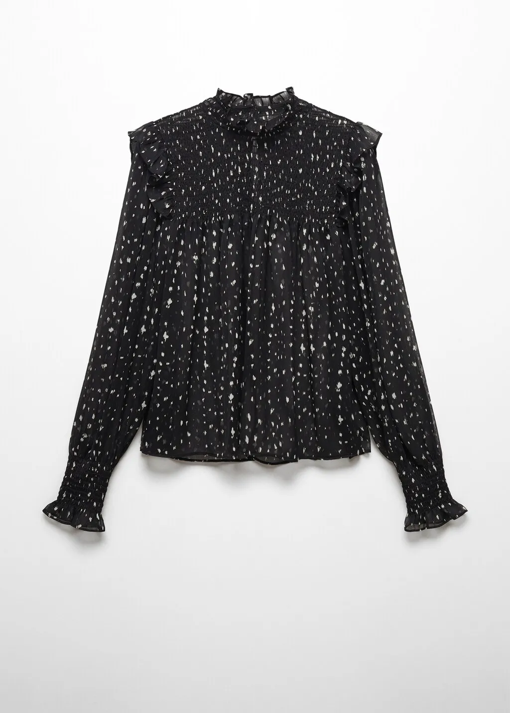 Blusa stampata volant