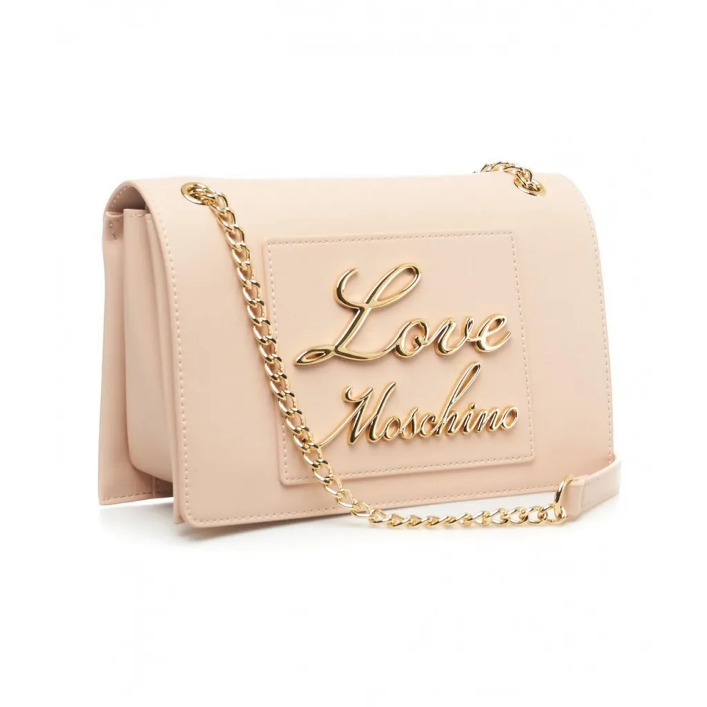Borsa a tracolla con Logo rosa chiaro