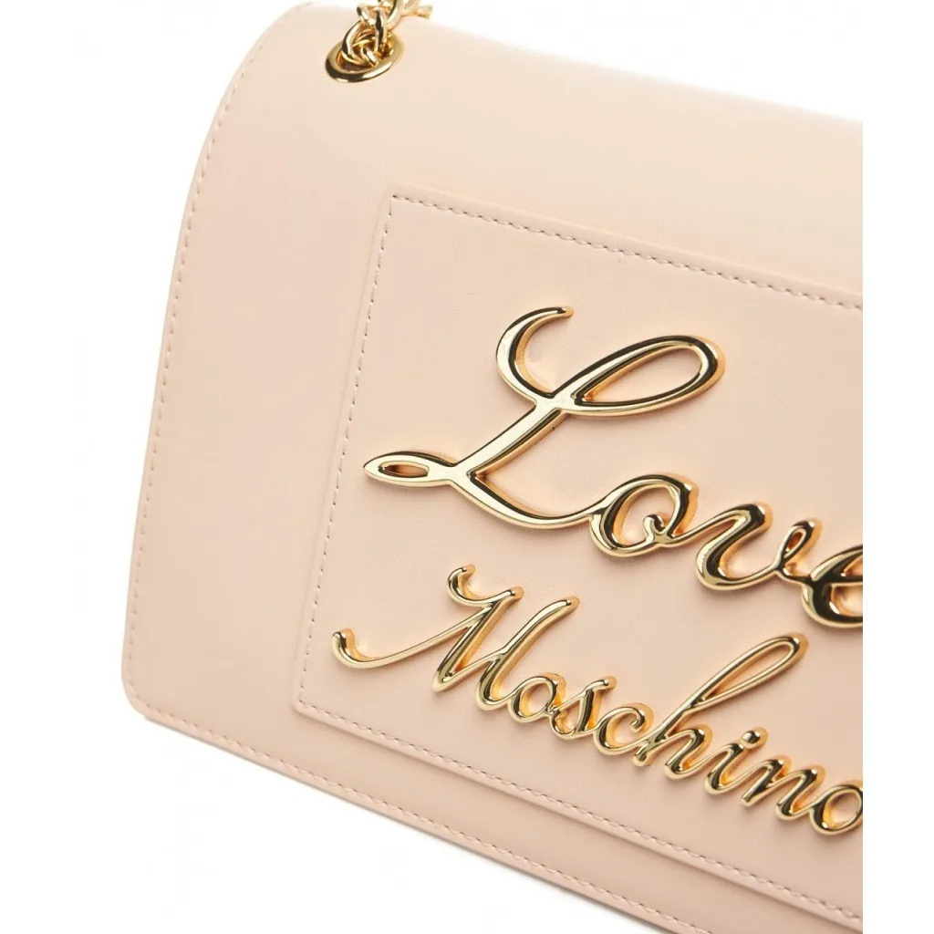 Borsa a tracolla con Logo rosa chiaro