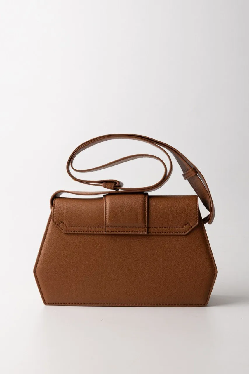 Borsa a tracolla con patta New Cuoio