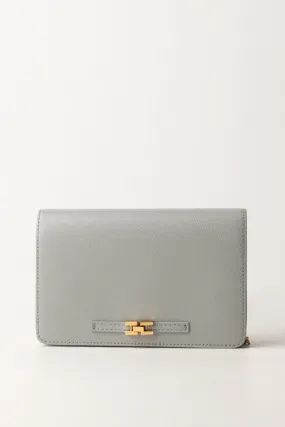 Borsa a tracolla effetto micro grana Perla