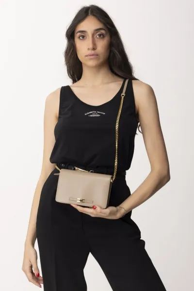 Borsa a tracolla effetto micro grana TORTORA