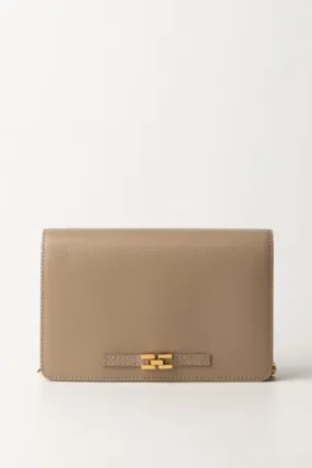 Borsa a tracolla effetto micro grana TORTORA