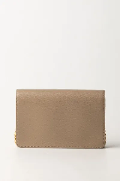 Borsa a tracolla effetto micro grana TORTORA