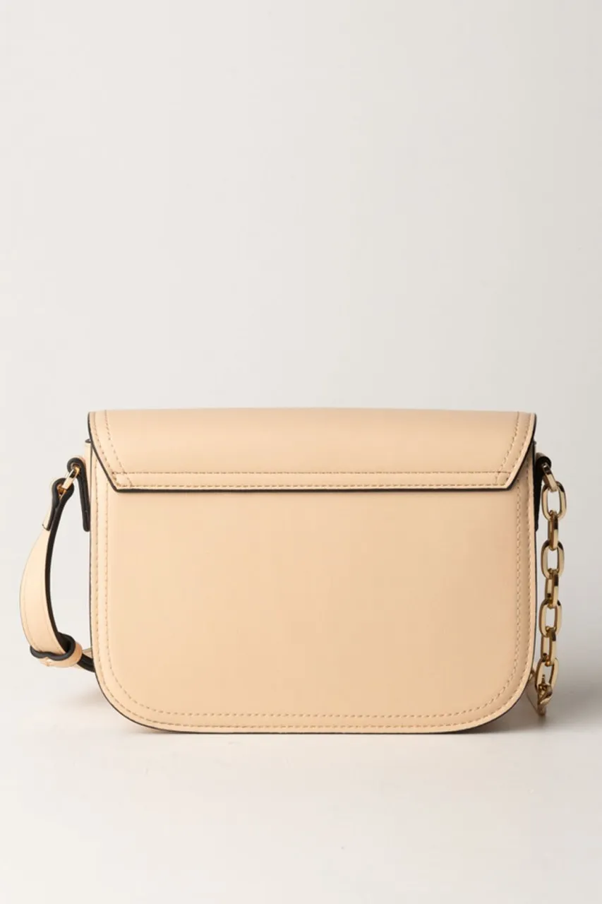 Borsa a tracolla in pelle liscia Caramello