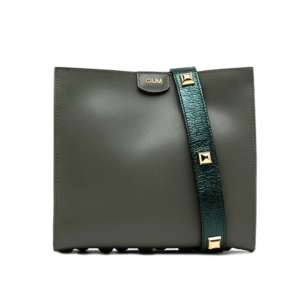 Borsa A Tracolla Media Maxi Studs, Verde