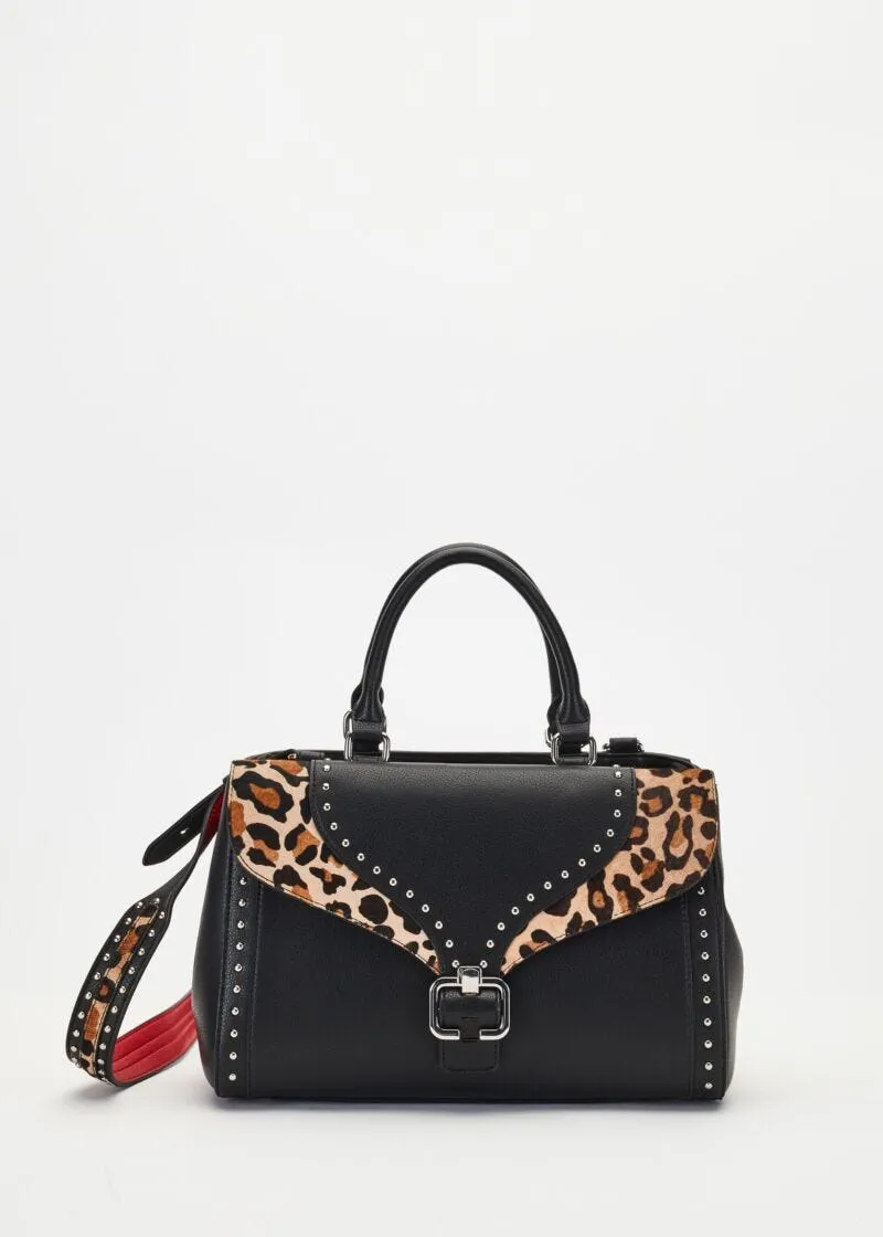 Borsa con dettagli in cavallino