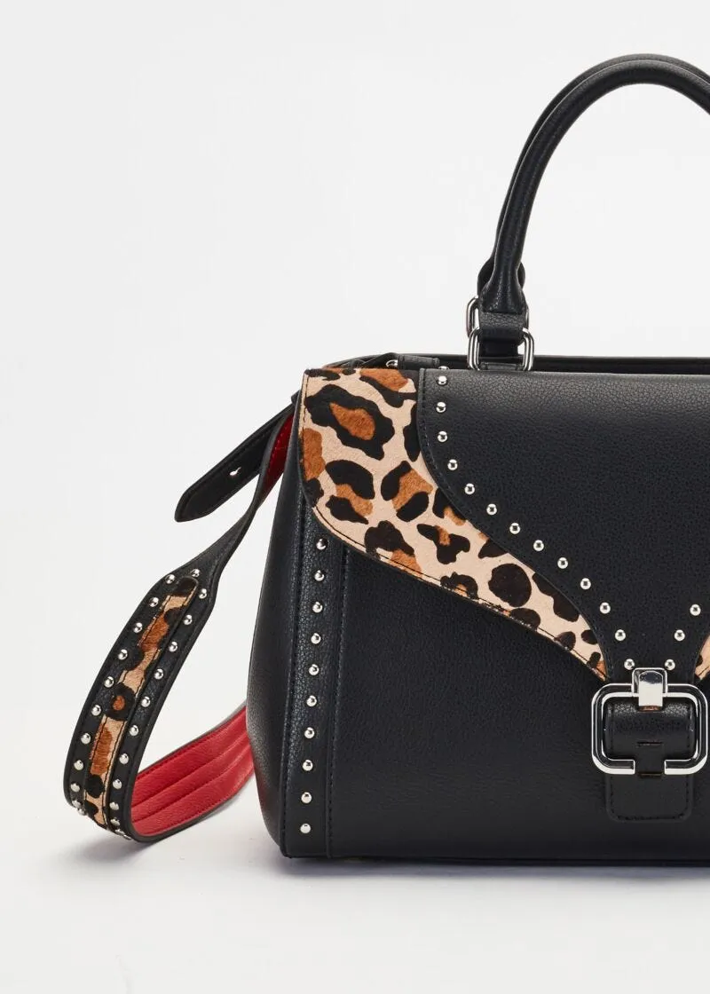 Borsa con dettagli in cavallino