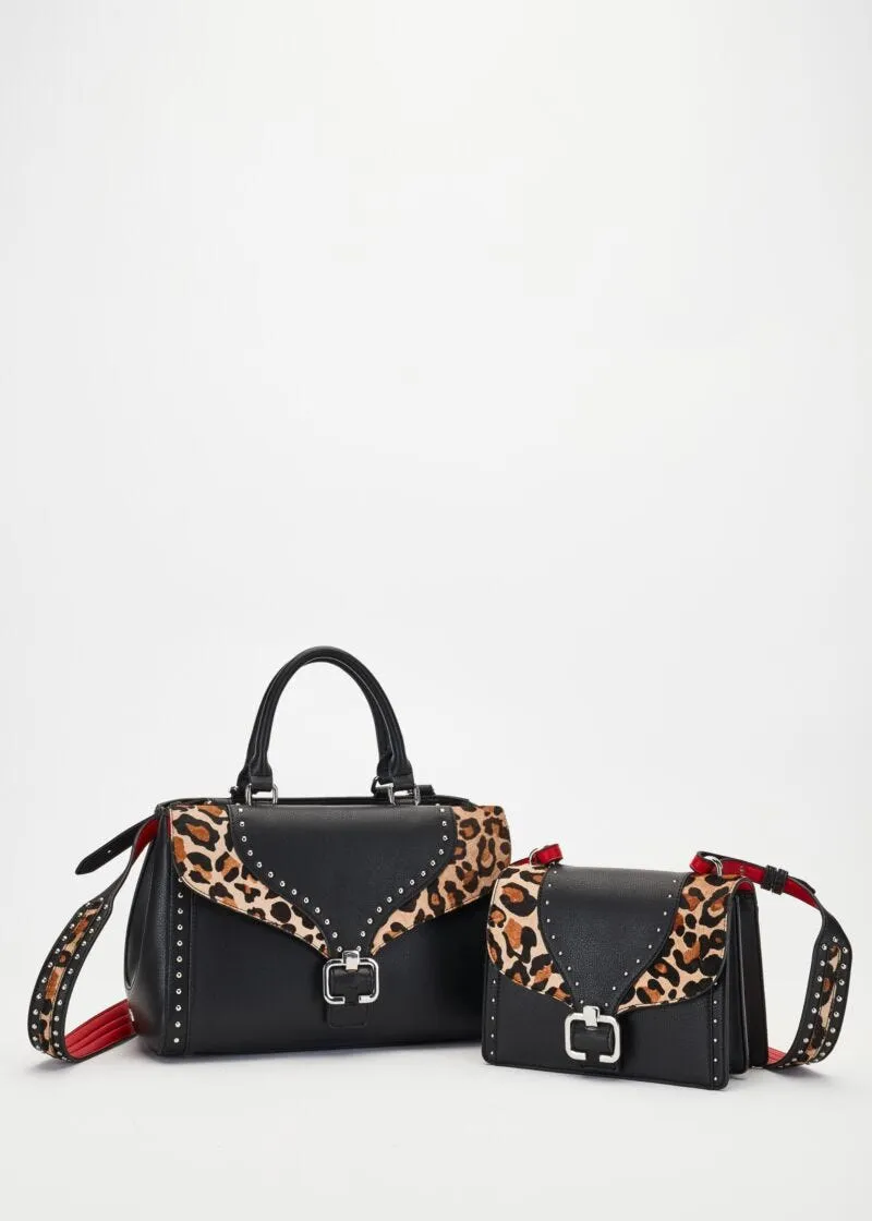 Borsa con dettagli in cavallino