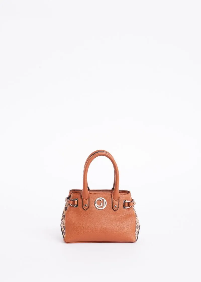 Borsa crossbody con stampa animalier