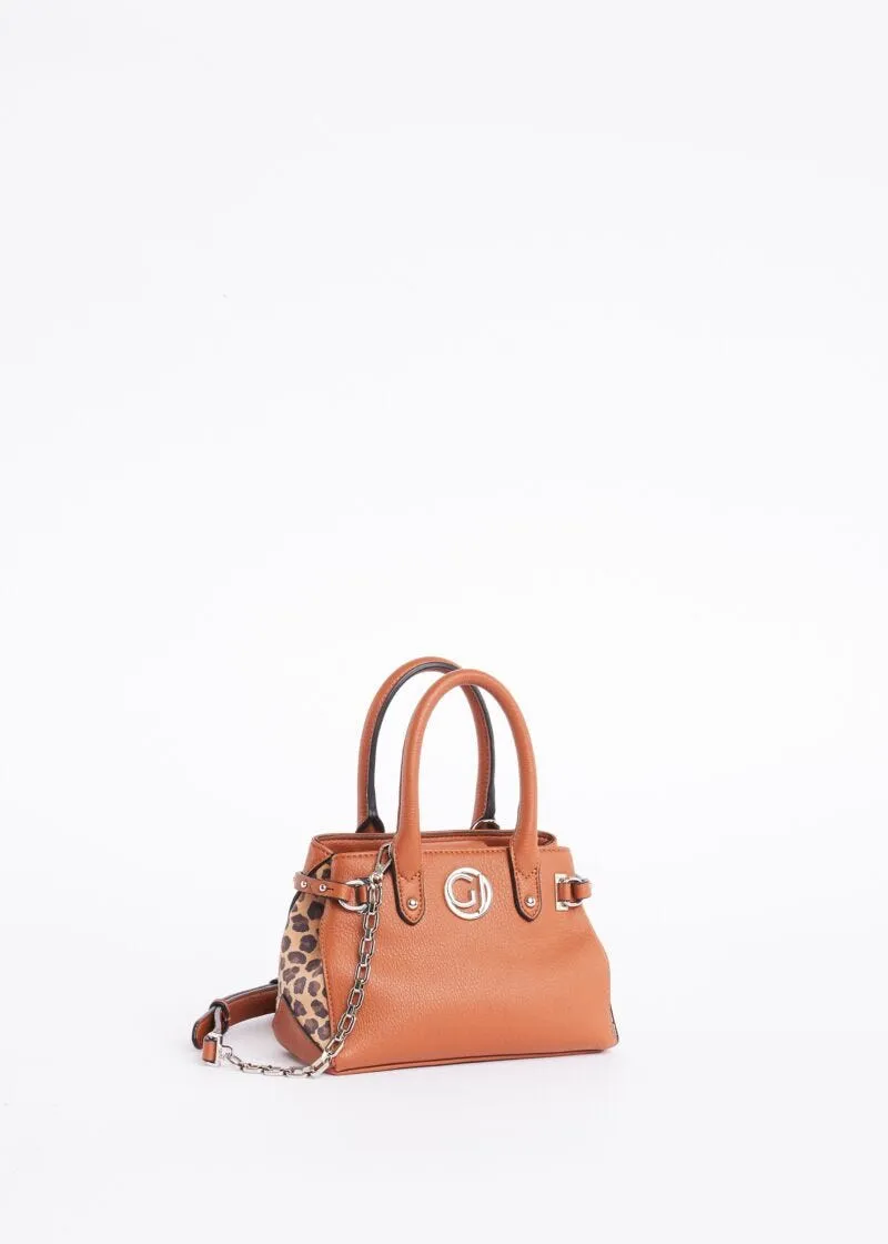 Borsa crossbody con stampa animalier