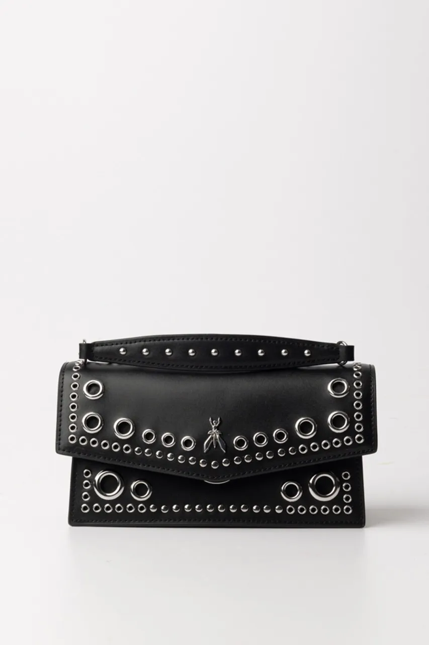 Borsa Fly Bamby Eyelet a tracolla Nero