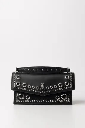 Borsa Fly Bamby Eyelet a tracolla Nero