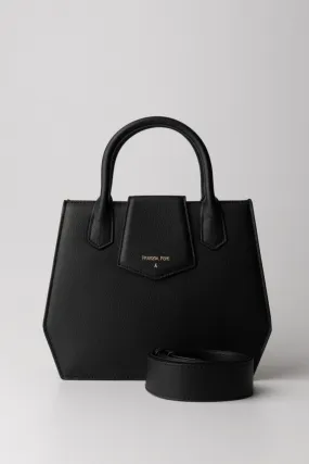 Borsa media a tracolla con patta Nero