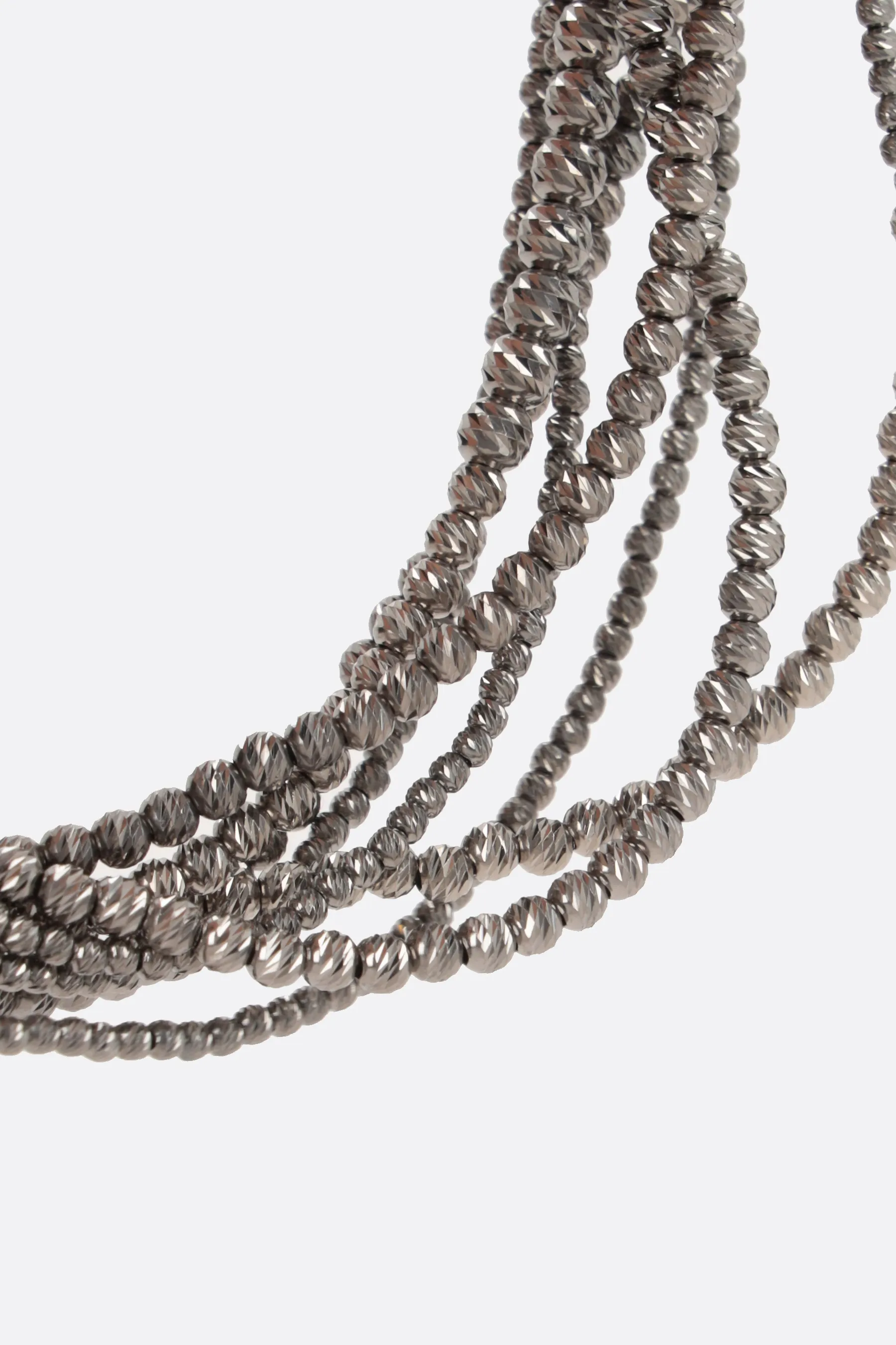  BRUNELLO CUCINELLI bracciale multigiro in argento sterling 925 