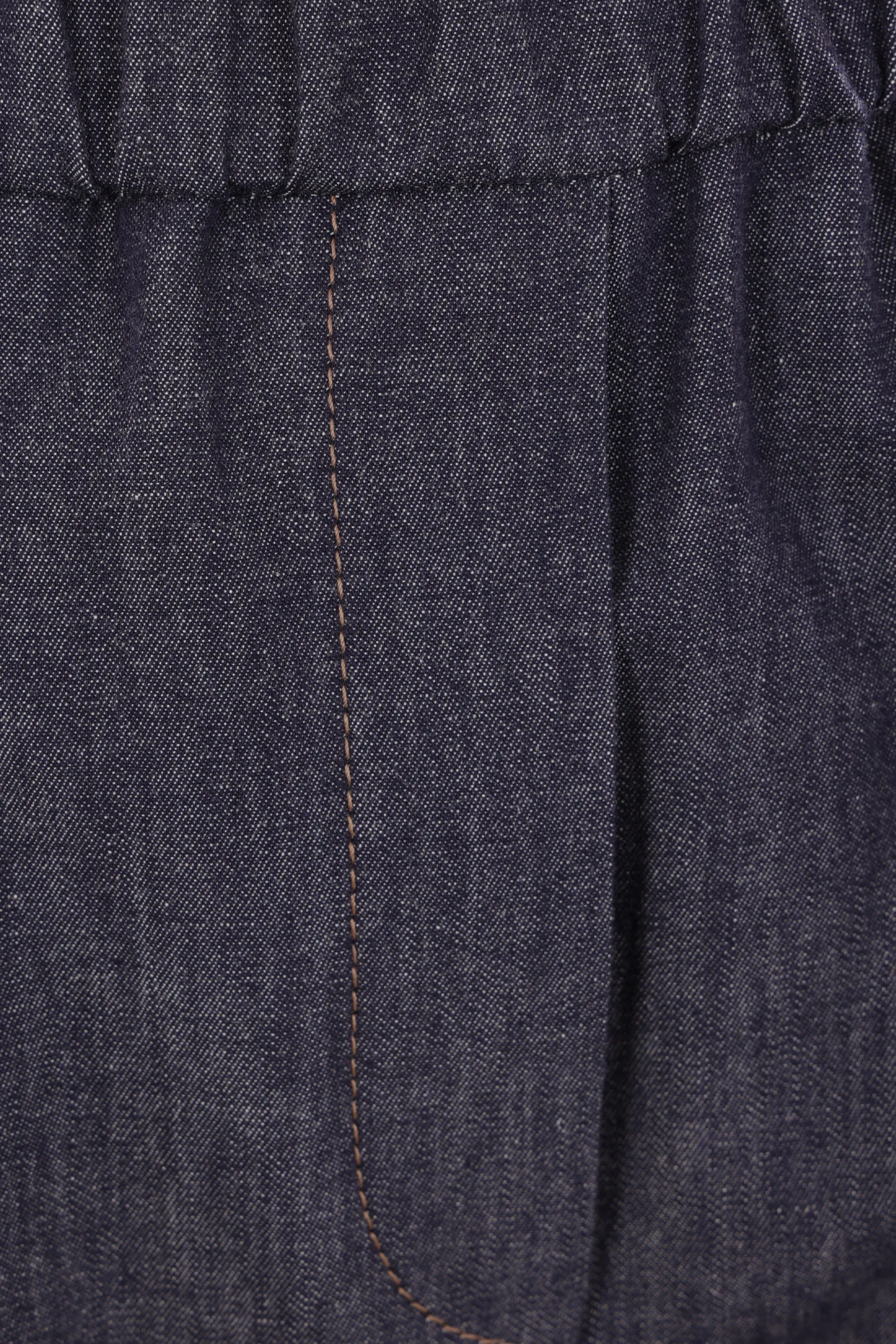  BRUNELLO CUCINELLI pantalone track in denim con Shiny Tab 