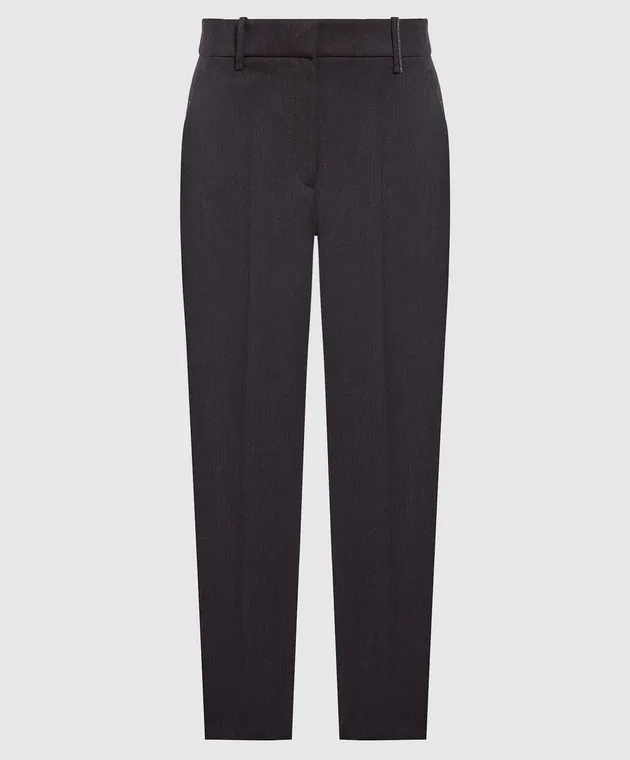 Brunello Cucinelli Pantaloni grigi con coulisse MP526P8397