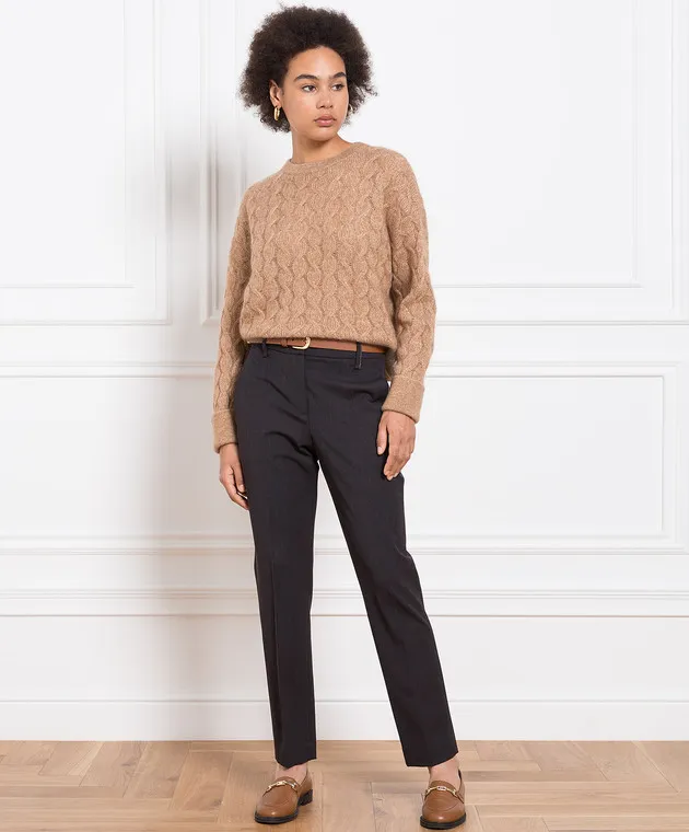 Brunello Cucinelli Pantaloni grigi con coulisse MP526P8397