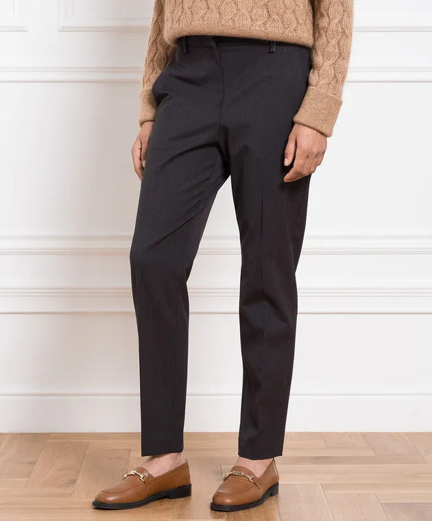 Brunello Cucinelli Pantaloni grigi con coulisse MP526P8397