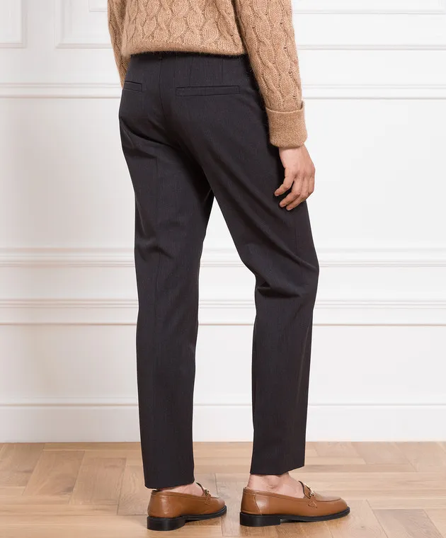 Brunello Cucinelli Pantaloni grigi con coulisse MP526P8397