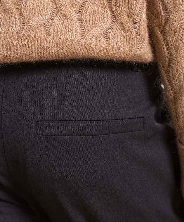 Brunello Cucinelli Pantaloni grigi con coulisse MP526P8397