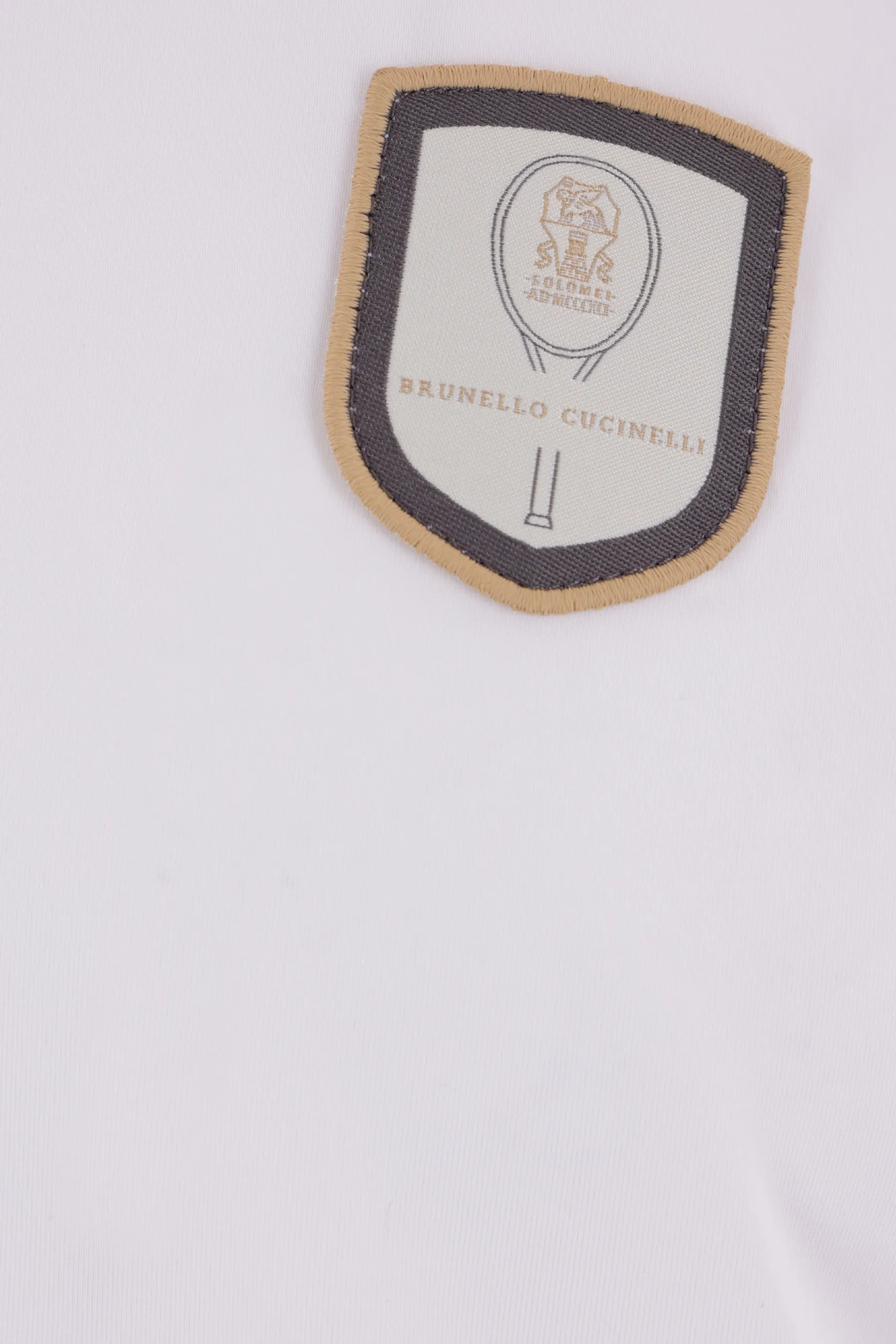  BRUNELLO CUCINELLI polo in jersey tecnico patch logo 
