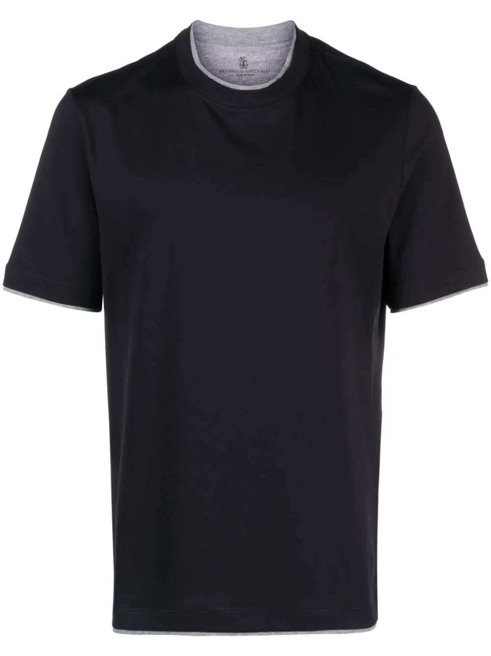 Brunello Cucinelli-T-shirt con effetto a strati