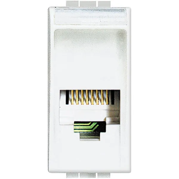 BTICINO LIVINGLIGHT CONNETTORE RJ11 4/6 K10 BIANCO