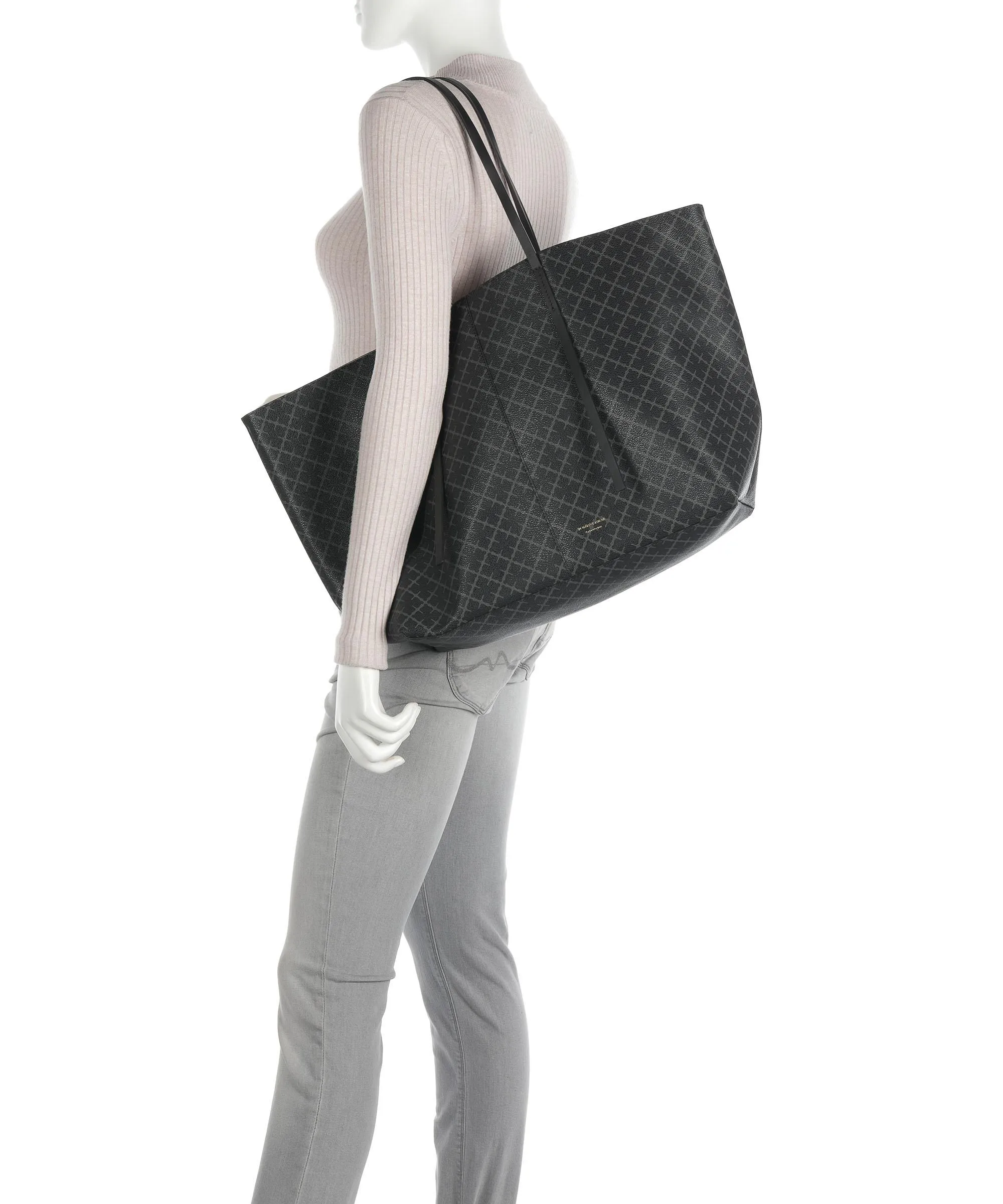  by Malene Birger Abi Borsa shopper pelle sintetica nero/grigio  