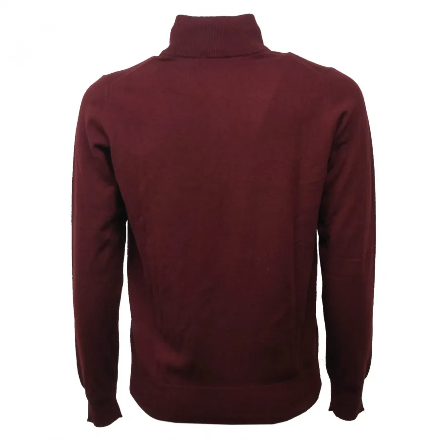C0482 maglione lana uomo KANGRA bordeaux sweater men