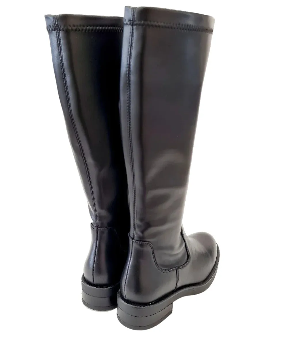 Cafe'Noir Stivale Elasticizzato Black fondo gomma alto 4 cm. rif.761