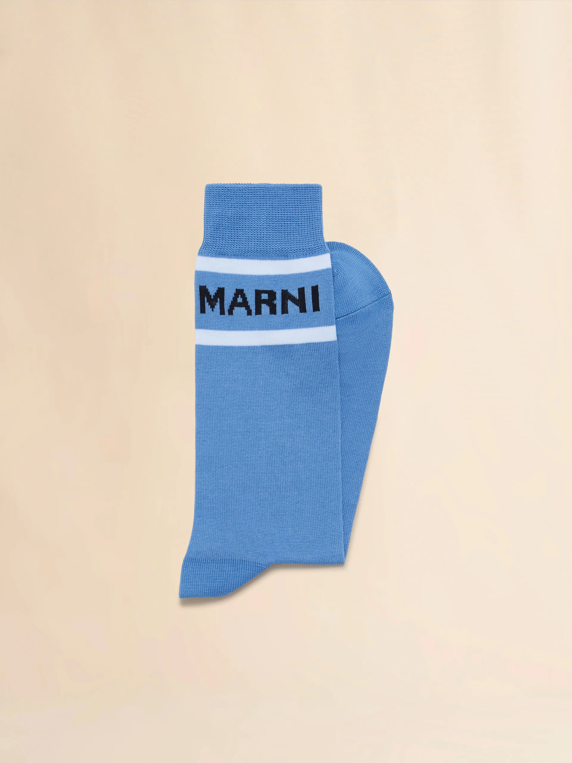 Calzini in cotone indaco con logo