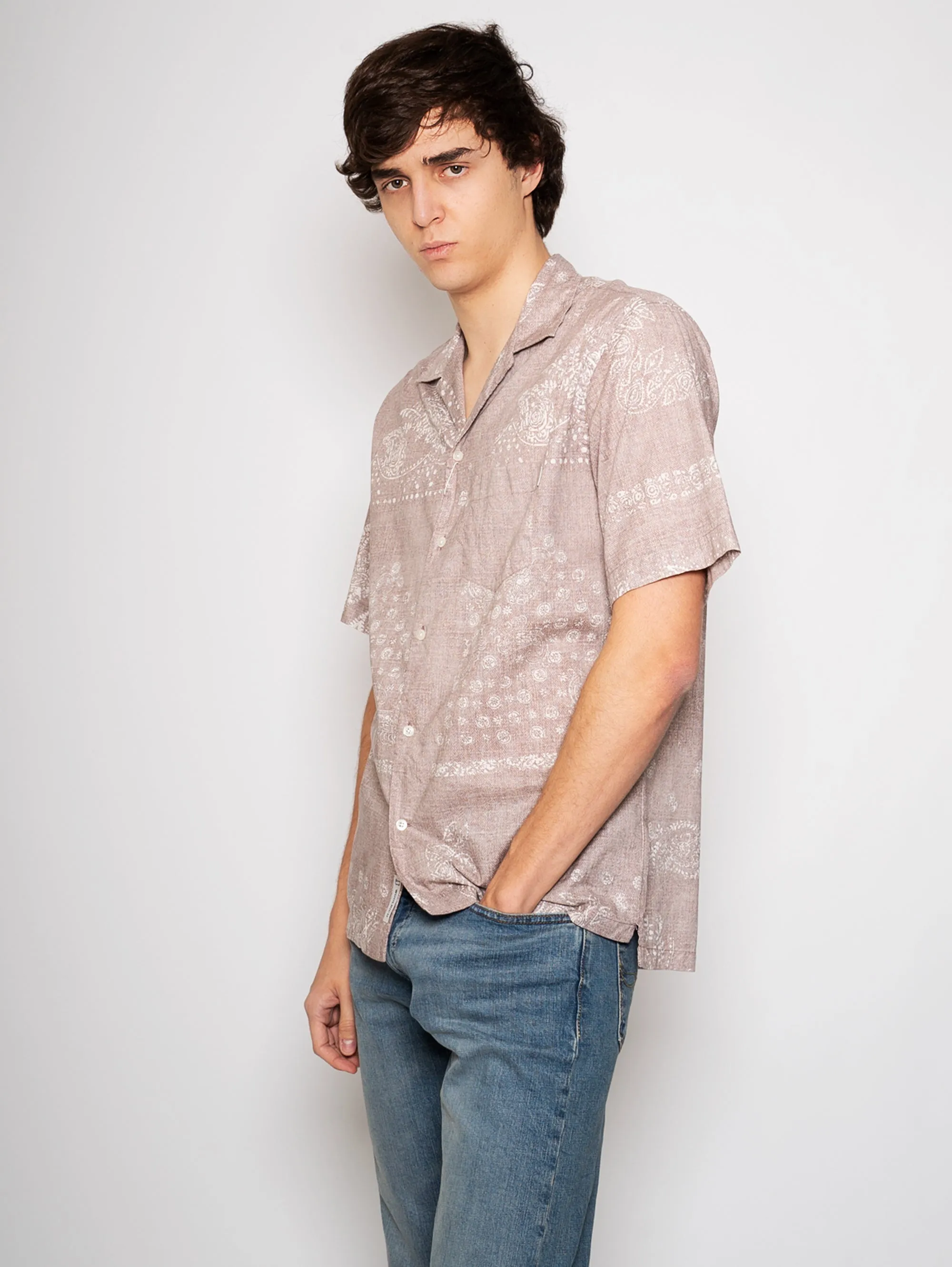 Camicia a Maniche Corte Rosa