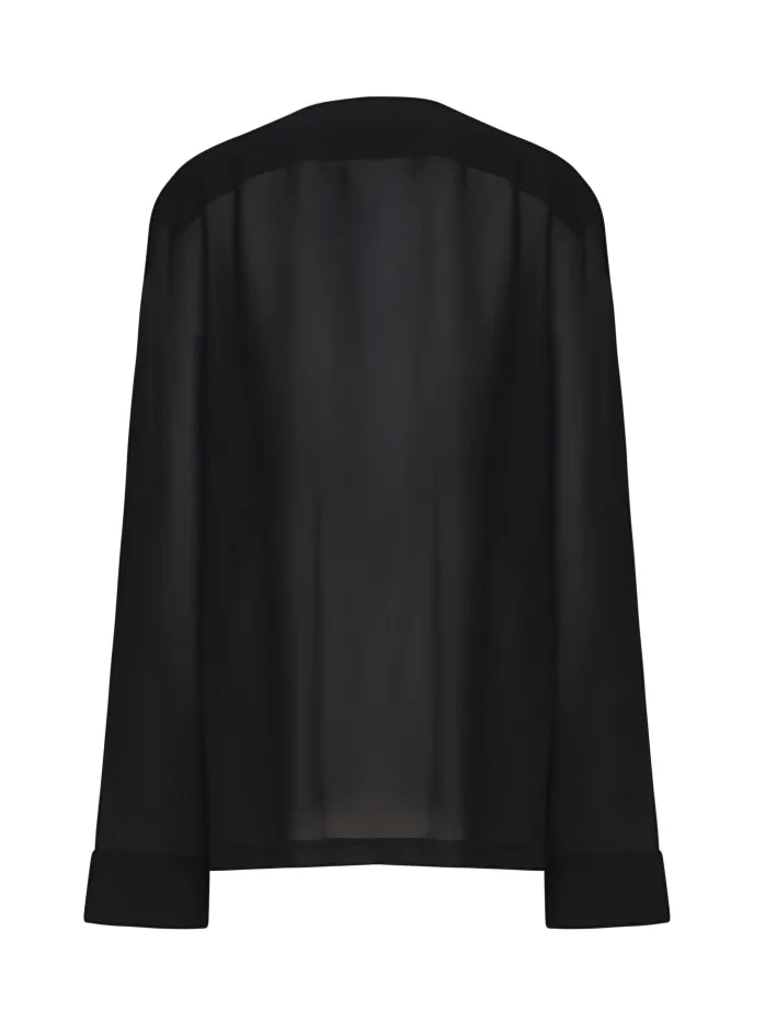 CAMICIA CON SCHIENA E MANICHE TRASPARENTI
