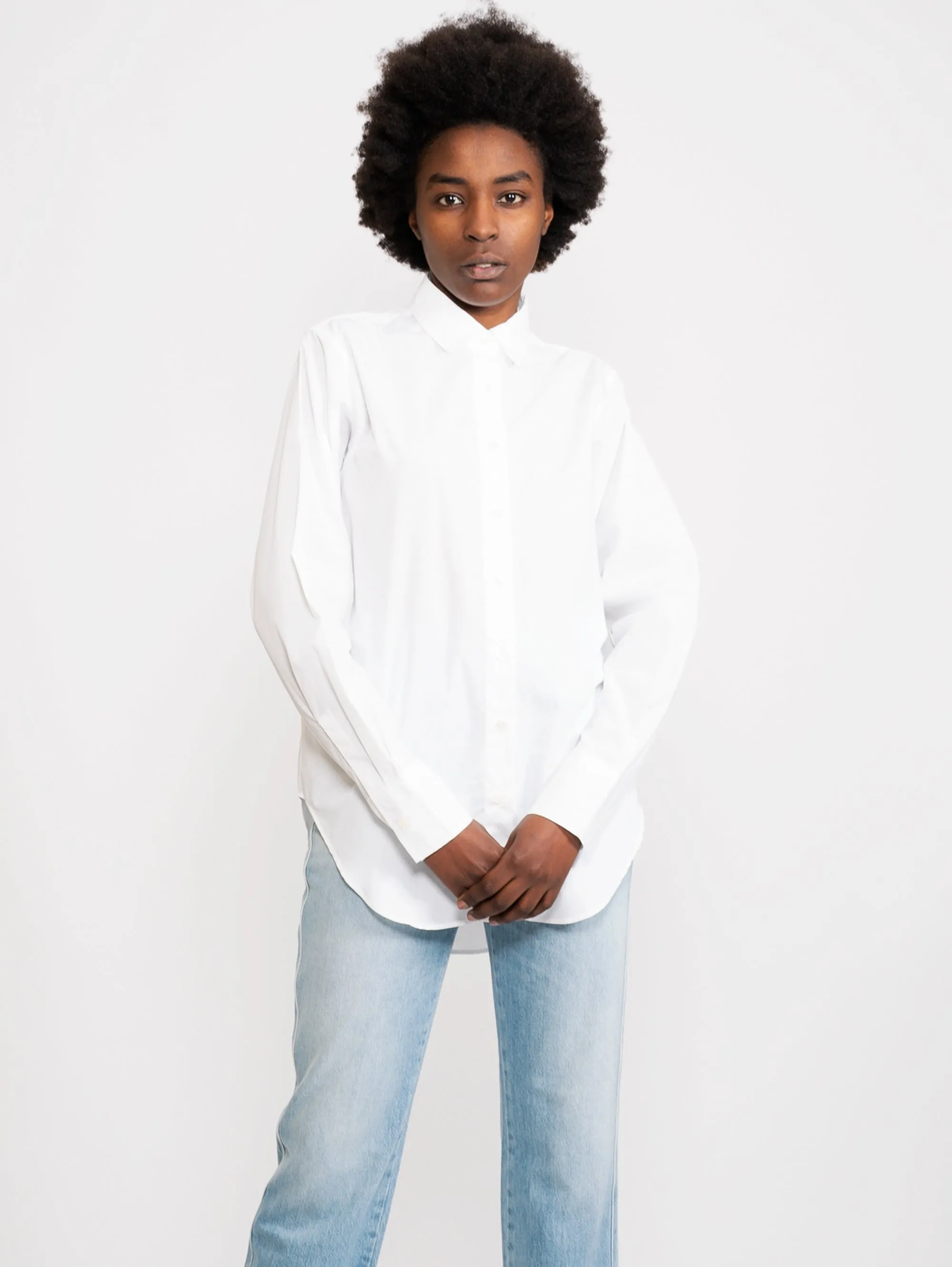 Camicia con Spacco Posteriore Bianco