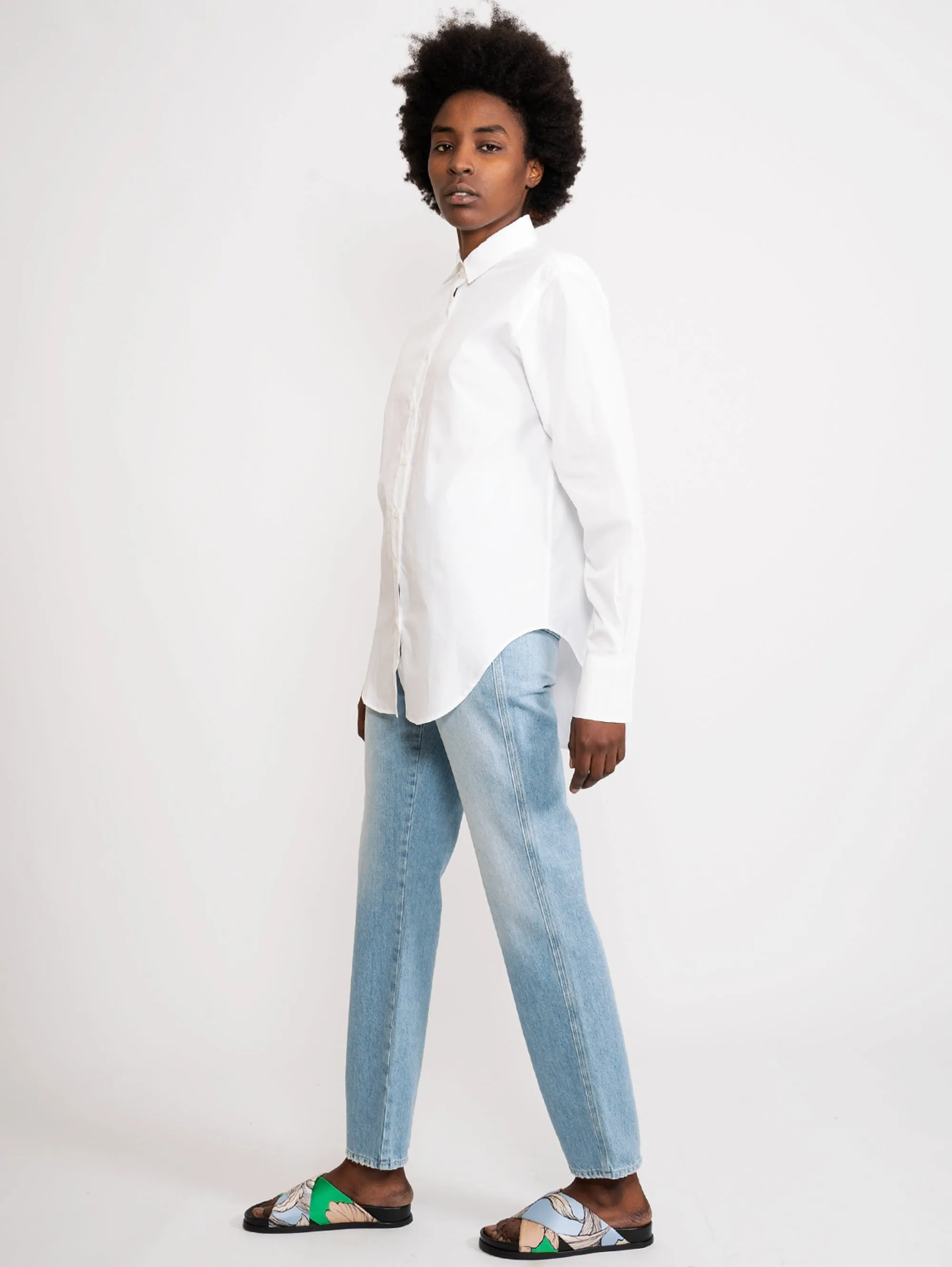 Camicia con Spacco Posteriore Bianco