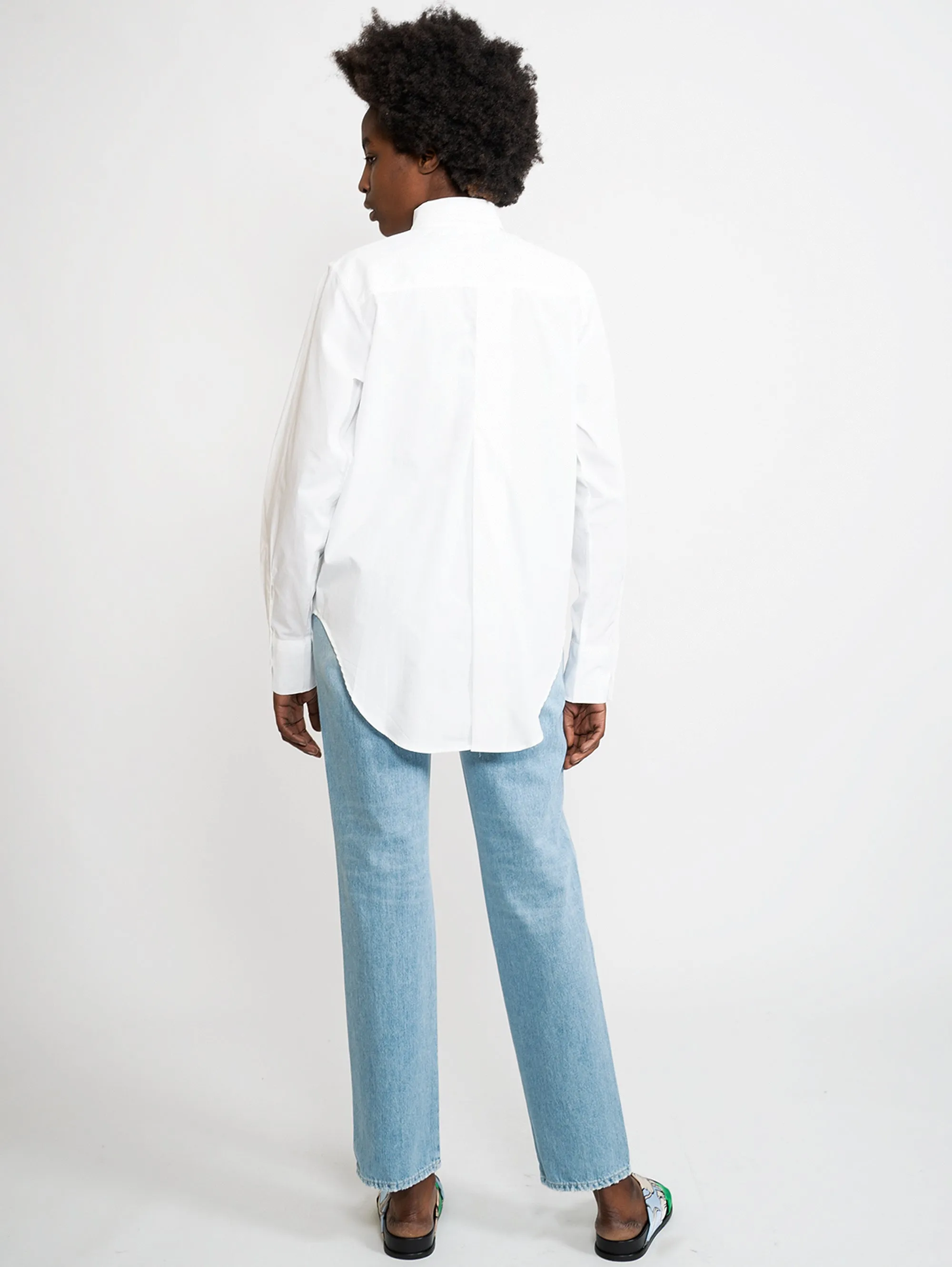 Camicia con Spacco Posteriore Bianco
