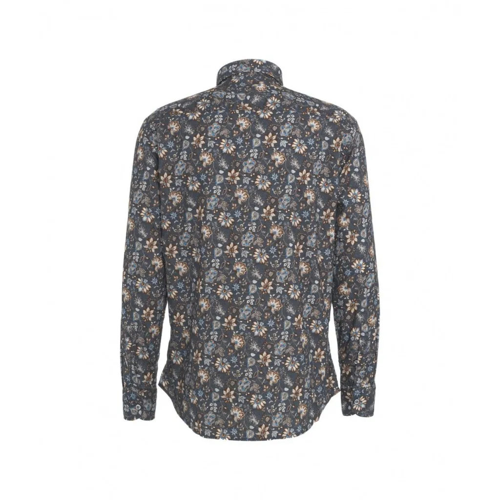 Camicia con stampa blu scuro