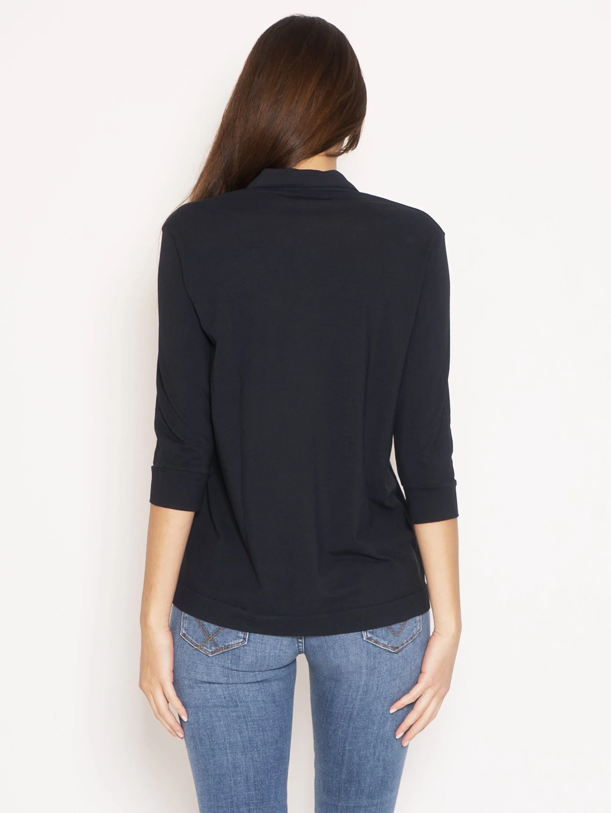 Camicia in Cotone Elasticizzato Blu