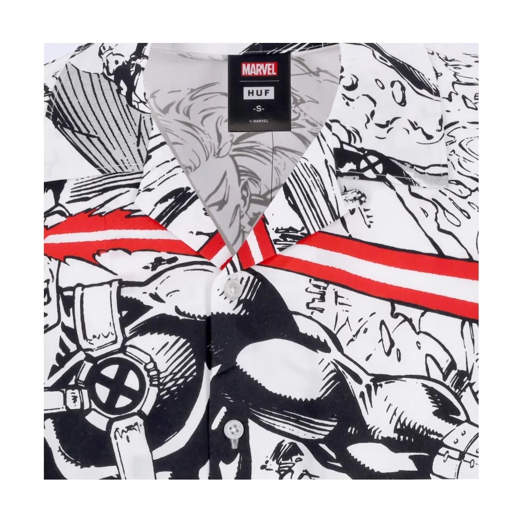 camicia manica corta uomo x-men resort shirt x marvel WHITE